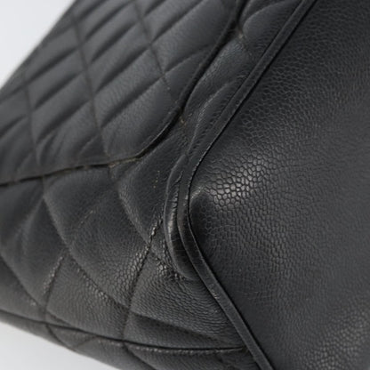 Chanel Medallion Tote Quilted Caviar, BLACK, LEATHER, Tote bag