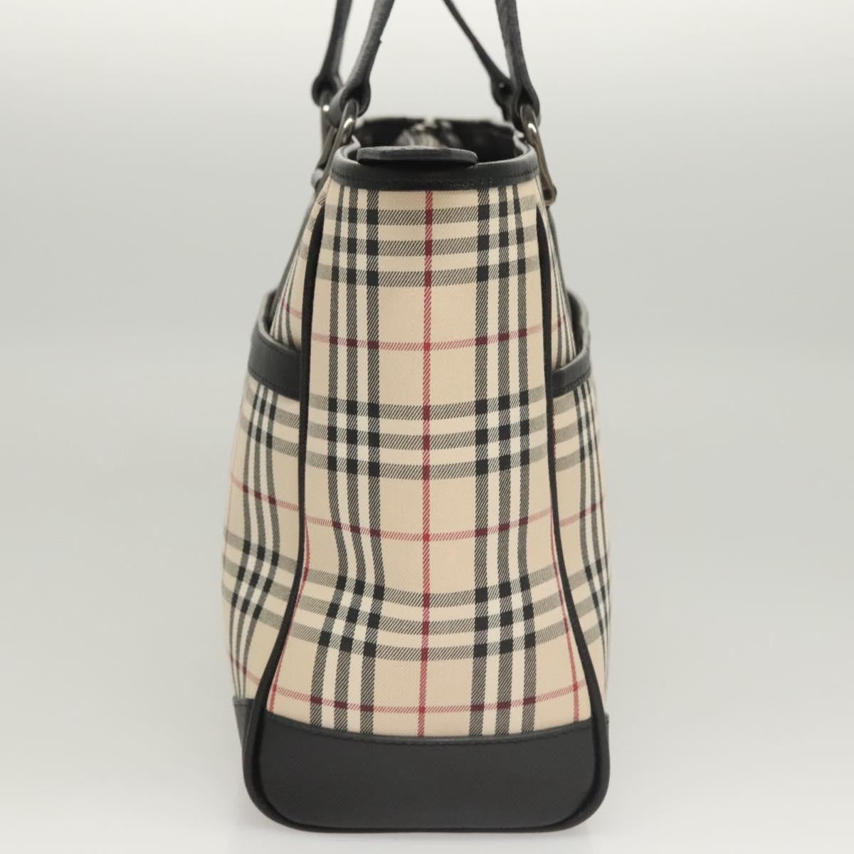 Burberry Nova Check Tote Canvas and Leather, BEIGE, CANVAS, Tote bag