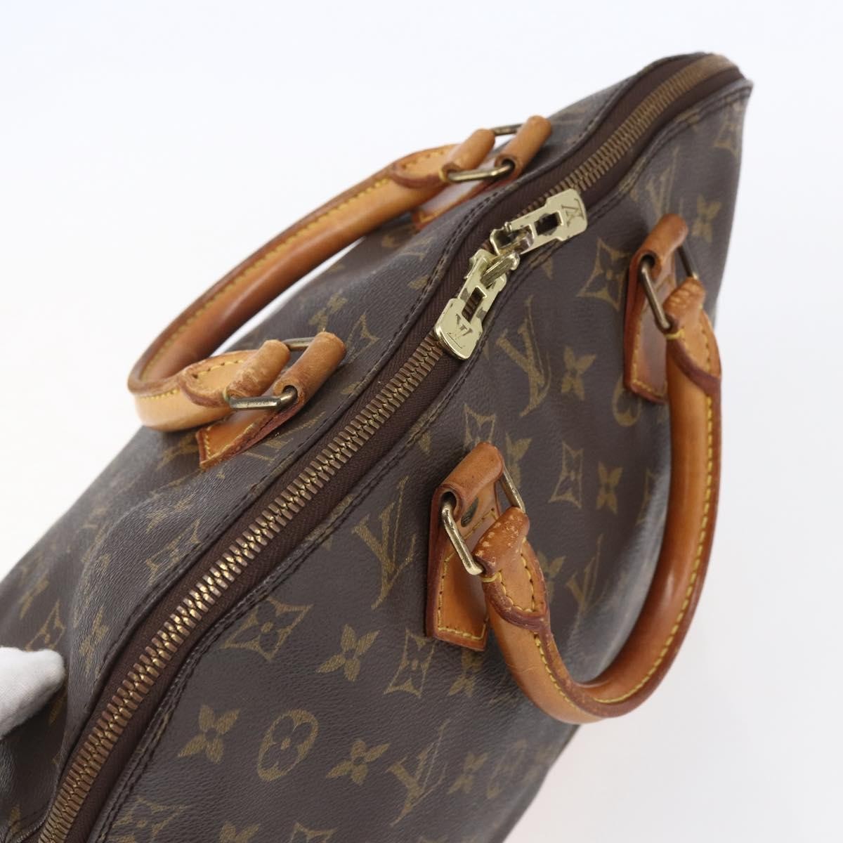 Louis Vuitton Vintage Alma Handbag Monogram Canvas, BROWN, CANVAS, Handbag