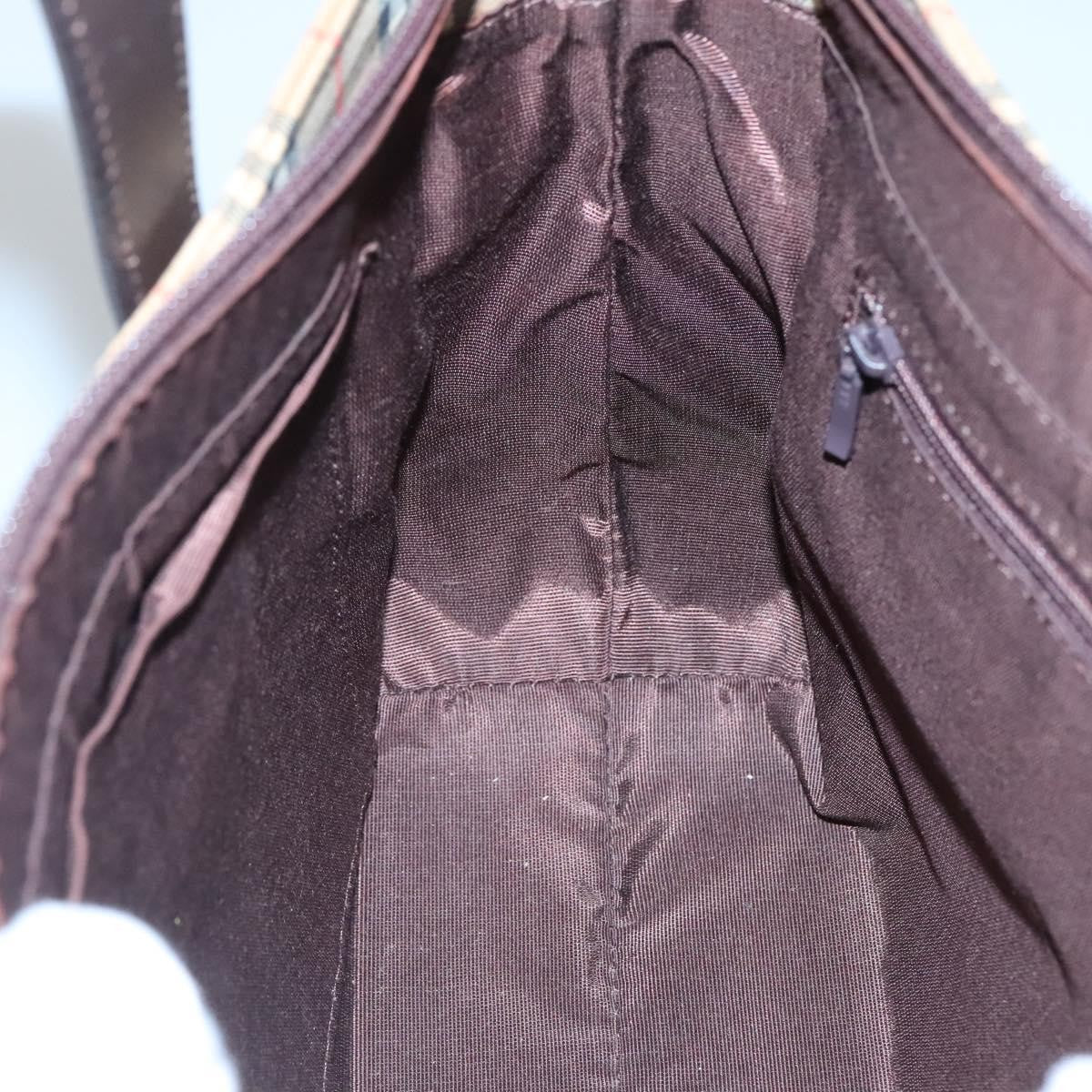 Burberry Nova Handbag Check Pattern, BEIGE, CANVAS, Handbag