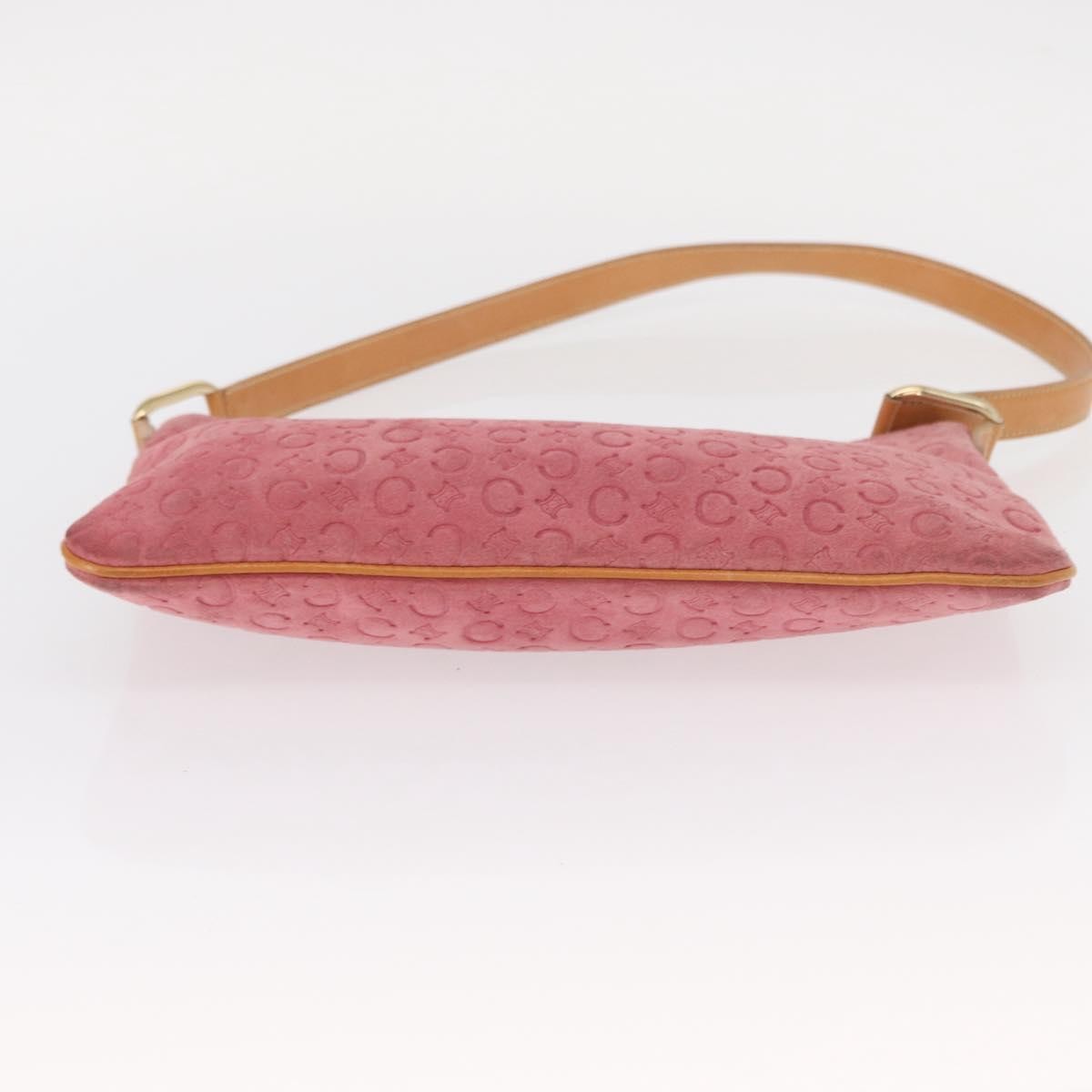 Celine C Macadam Shoulder bag Suede, PINK, SUEDE, Shoulder bag