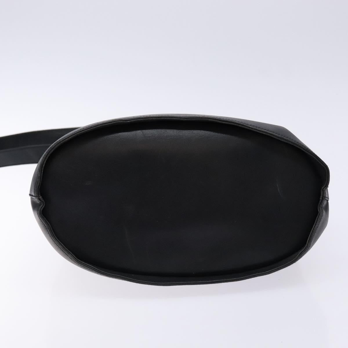 Salvatore Ferragamo Gancini Shoulder Bag Leather, BLACK, LEATHER, Shoulder bag