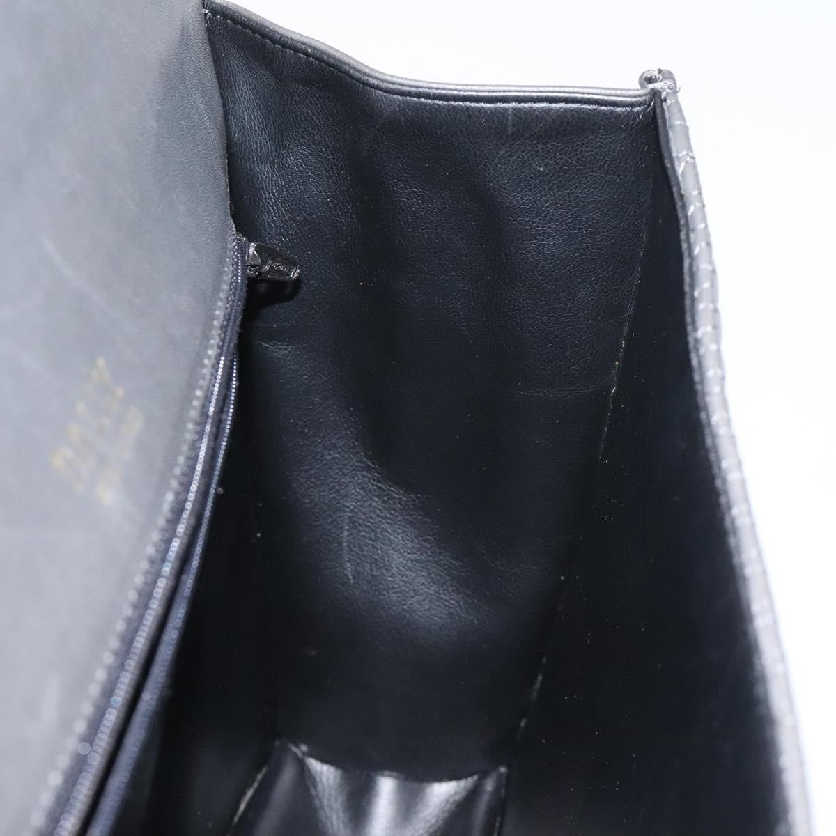 Bally Vintage Handbag Quilted Leather, GRAY, LEATHER, Handbag