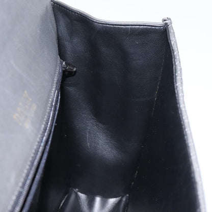 Bally Vintage Handbag Quilted Leather, GRAY, LEATHER, Handbag