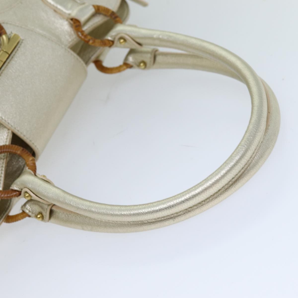 Salvatore Ferragamo Marisa Satchel Leather, GOLD, LEATHER, Handbag