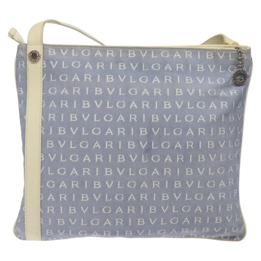 Bvlgari B.Zero1 Logomania Bag Canvas with Leather, BLUE, NYLON, Shoulder bag