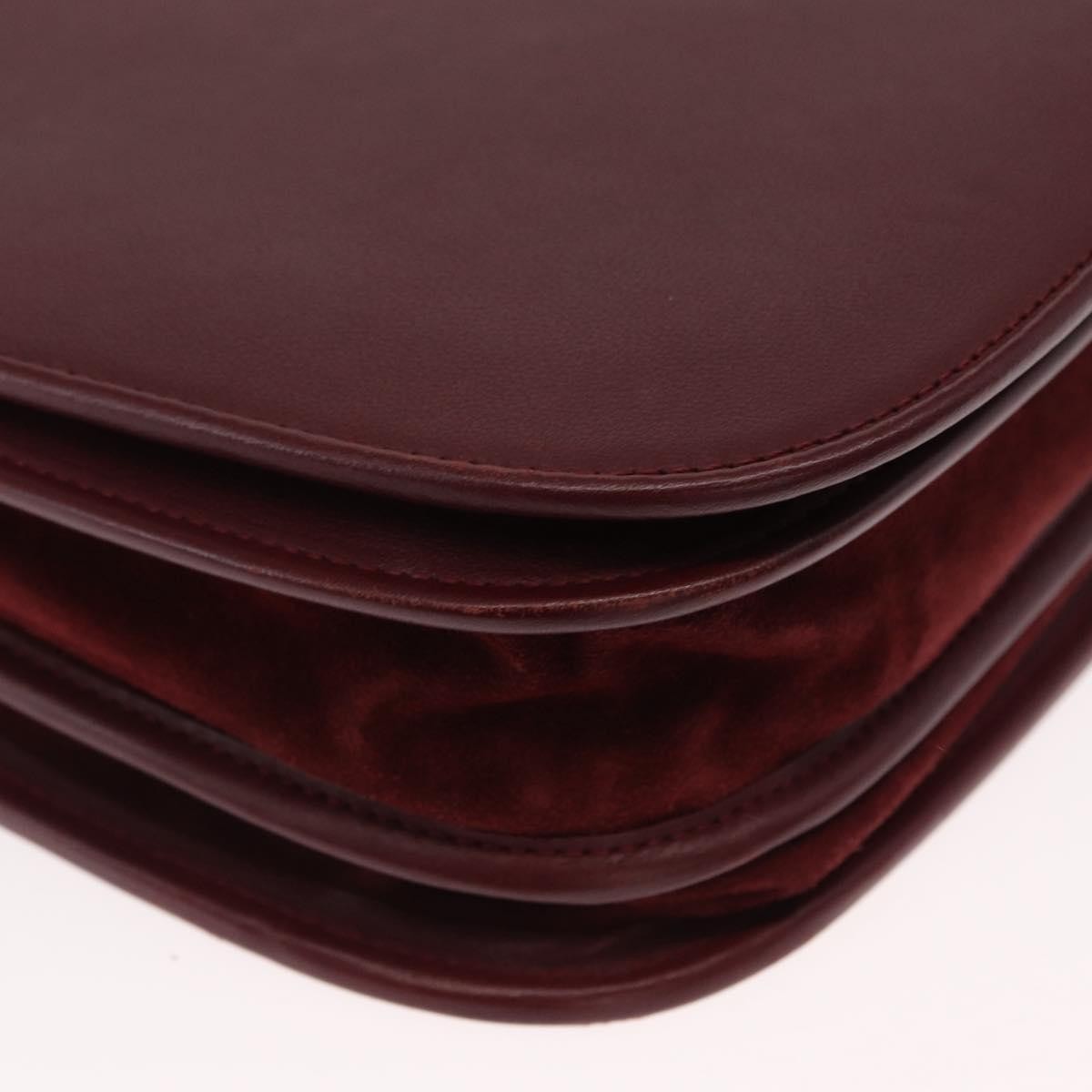 cartier Must de Cartier Shoulder Bag Leather, BURGUNDY, LEATHER, Shoulder bag