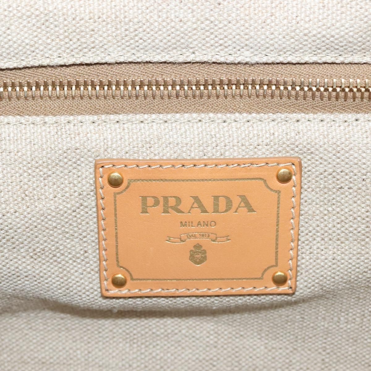 Prada Canapa Open Tote Canvas, BLACK, CANVAS, Tote bag