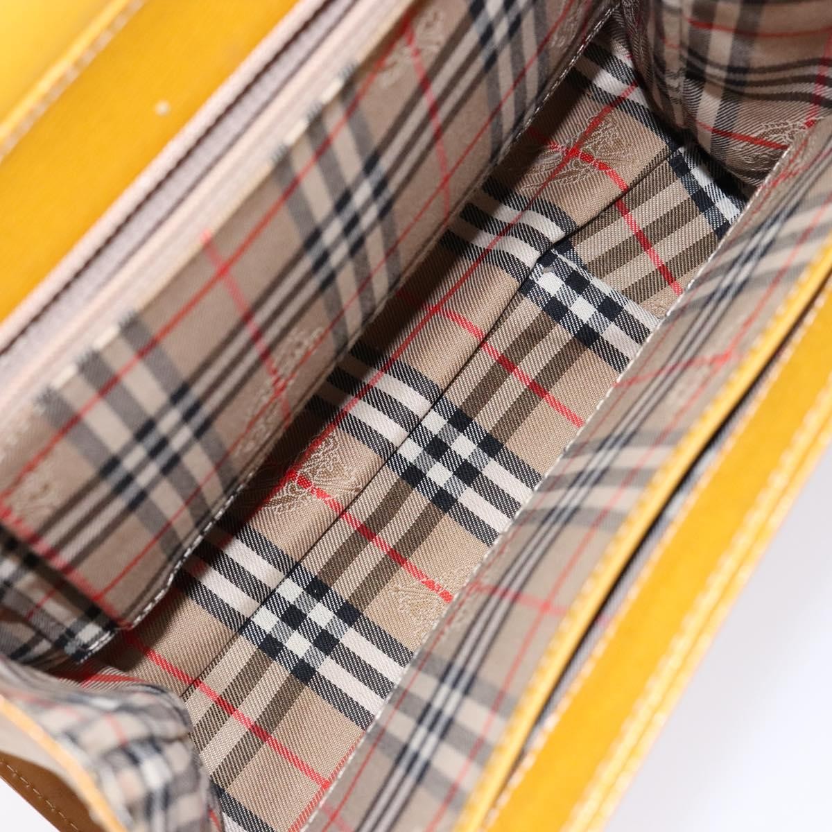 Burberry Vintage Handbag Leather, YELLOW, LEATHER, Handbag