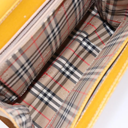 Burberry Vintage Handbag Leather, YELLOW, LEATHER, Handbag