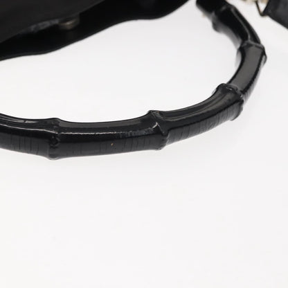 Gucci Vintage Bamboo Shoulder Bag Nylon, BLACK, NYLON, Shoulder bag