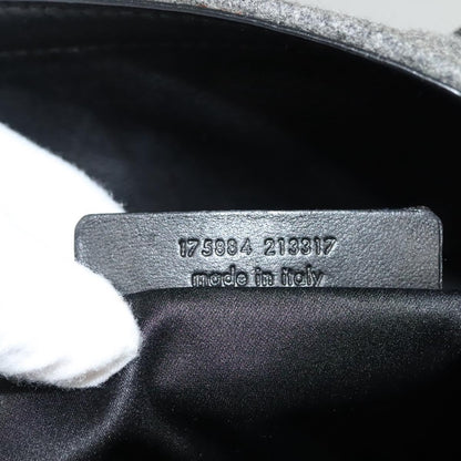 Saint Laurent Downtown Tote Wool, GRAY, WOOL, Tote bag