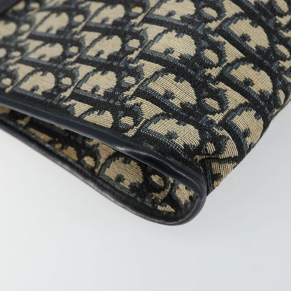 Christian Dior Vintage Trotter Shoulder Bag Canvas, NAVY, CANVAS, Shoulder bag