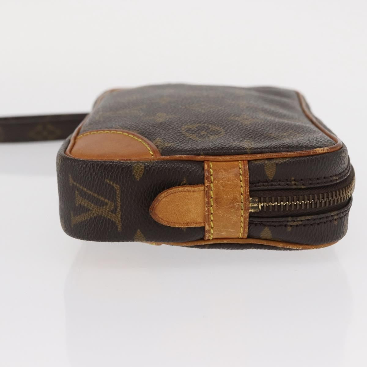 Louis Vuitton Marly Dragonne Clutch Monogram Canvas, BROWN, CANVAS, Clutche & pouche