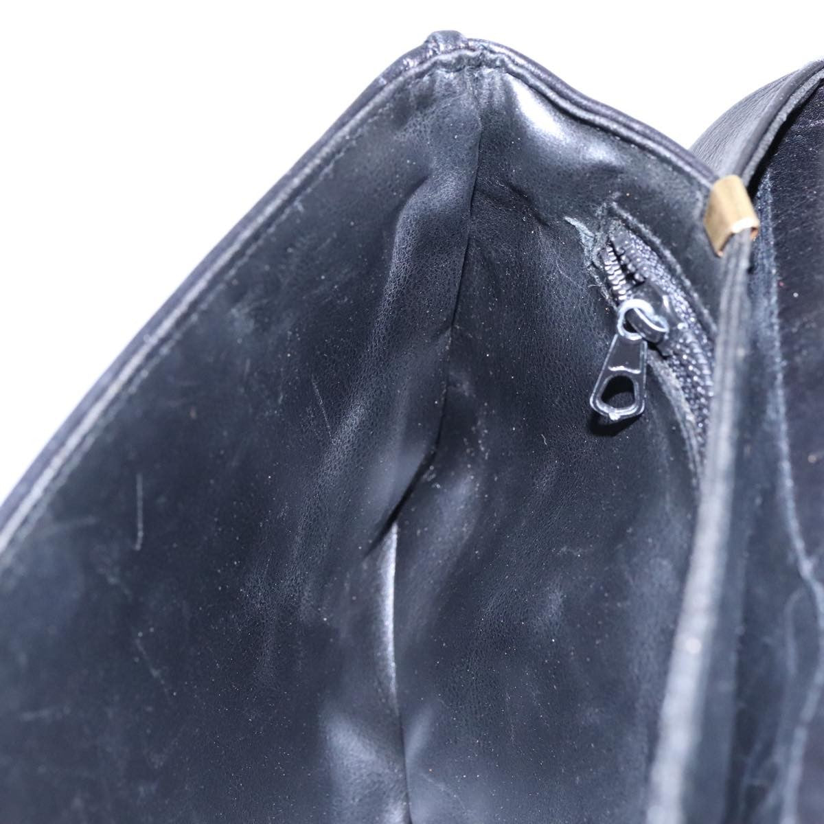 Celine Vintage Flap Shoulder Bag Leather, BLACK, LEATHER, Shoulder bag