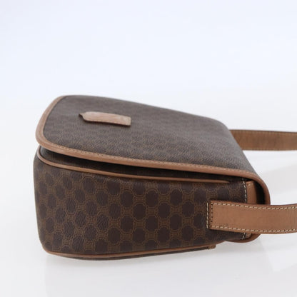 Celine Macadam Shoulder Bag PVC Leather, BROWN, CANVAS, Shoulder bag