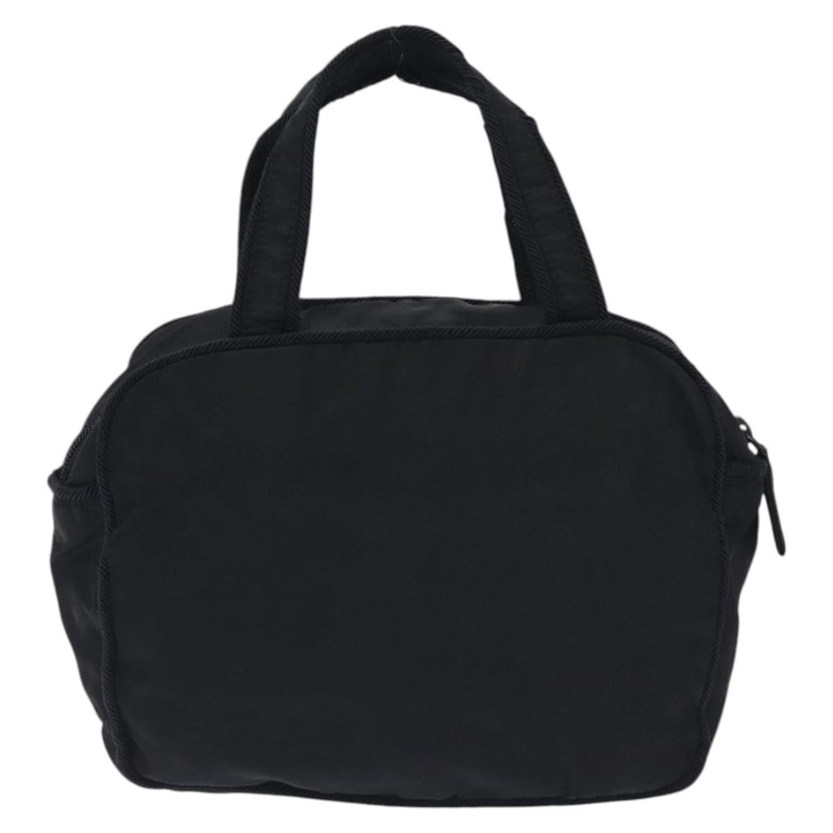 Prada Vintage Zip Handbag Tessuto, BLACK, NYLON, Handbag