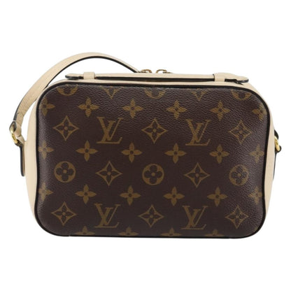 Louis Vuitton Saintonge Handbag Monogram Canvas with Leather, WHITE, CANVAS, Handbag