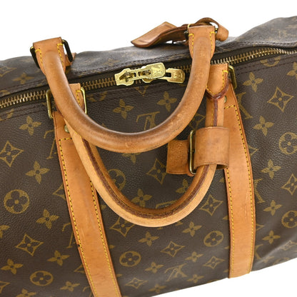 Louis Vuitton Keepall Bag Monogram Canvas, BROWN, CANVAS, Travel bag
