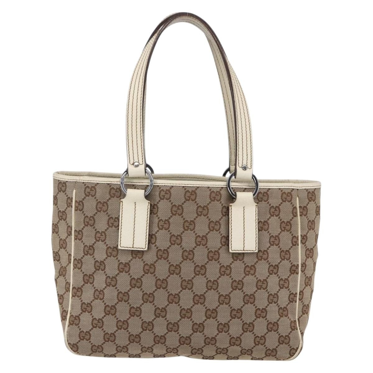 Gucci Open Tote GG Canvas, BEIGE, CANVAS, Tote bag