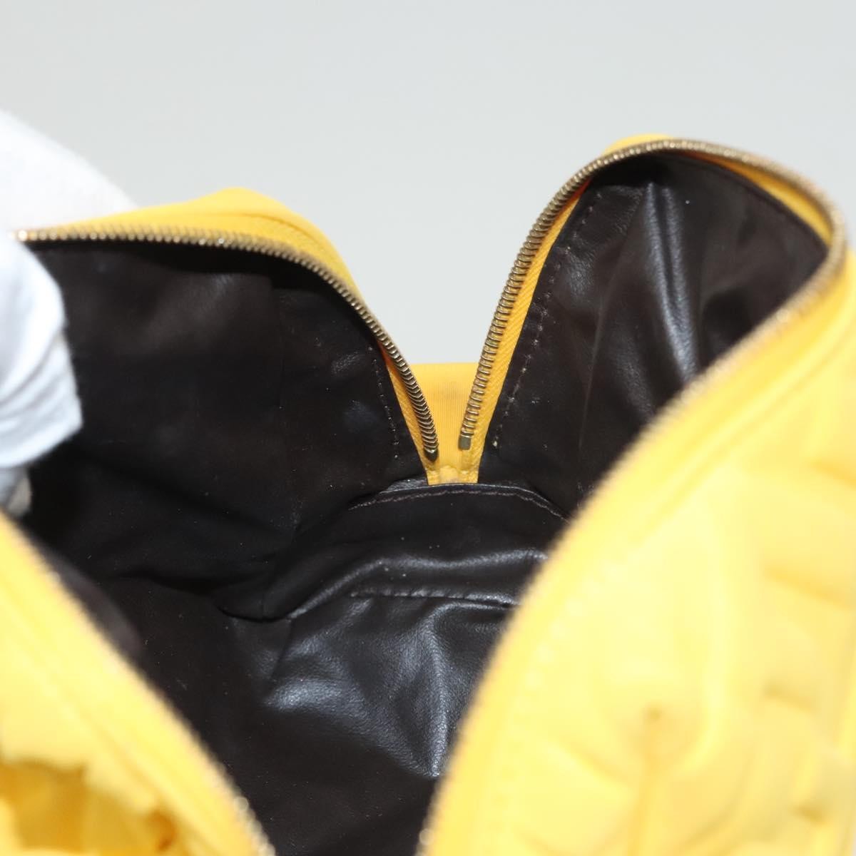 Fendi Vintage Toiletry Pouch Nylon, YELLOW, NYLON, Clutche & pouche