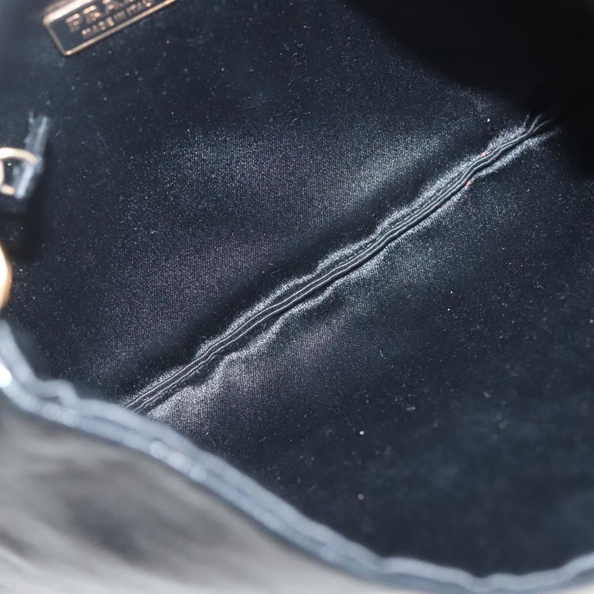 Prada Bow Shoulder Bag Vernice Saffiano Leather, BLACK, LEATHER, Shoulder bag