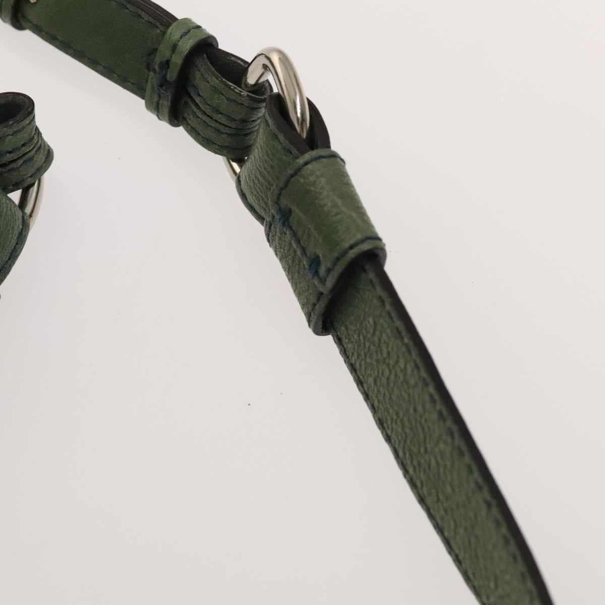 Chloe Elsie Satchel Leather, GREEN, LEATHER, Handbag