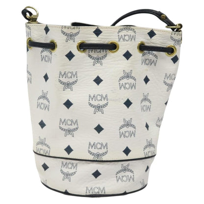 MCM Visetos Shoulder bag PVC, White, PVC, Shoulder Bag