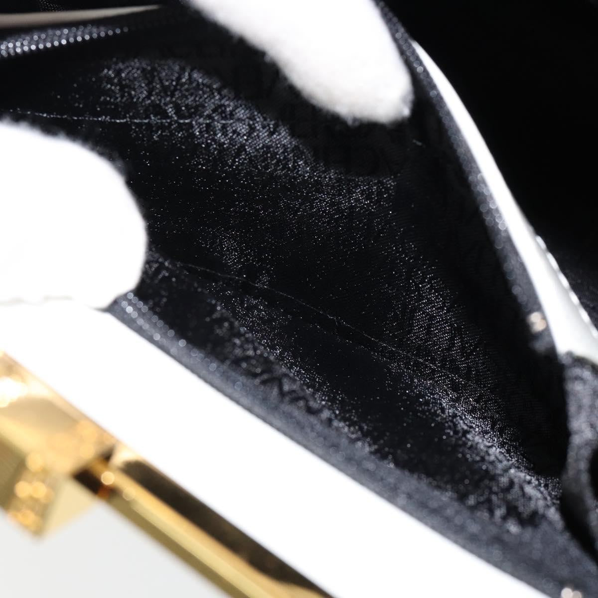 Versace Vintage Handbag Leather, WHITE, LEATHER, Handbag