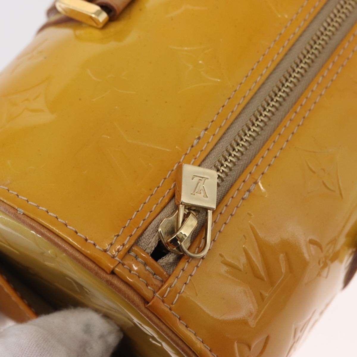 Louis Vuitton Bedford Handbag Monogram Vernis, YELLOW, PATENT_LEATHER, Handbag