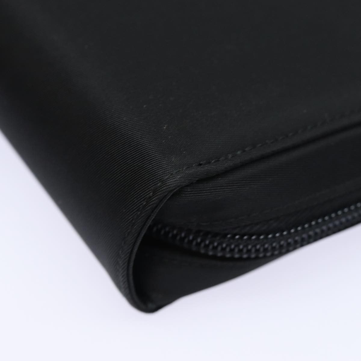 Prada MiniDisc pouch Nylon, BLACK, NYLON, Clutche & pouche