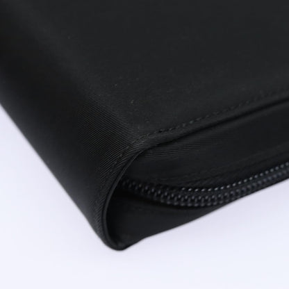 Prada MiniDisc pouch Nylon, BLACK, NYLON, Clutche & pouche
