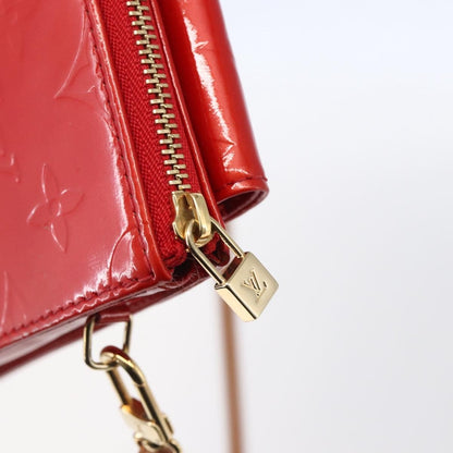 Louis Vuitton Mott Handbag Monogram Vernis, RED, PATENT_LEATHER, Clutche & pouche