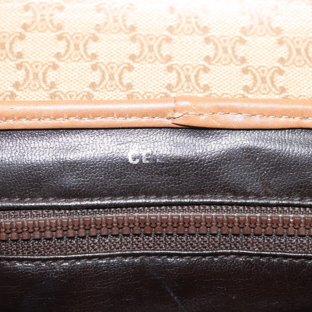 Celine Vintage Macadam Shoulder Bag Canvas, BEIGE, CANVAS, Shoulder bag