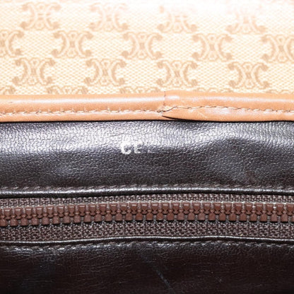 Celine Vintage Macadam Shoulder Bag Canvas, BEIGE, CANVAS, Shoulder bag