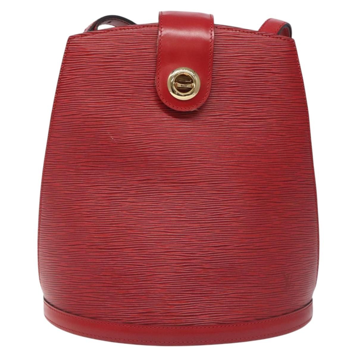 Louis Vuitton Cluny Shoulder Bag Epi Leather, RED, LEATHER, Shoulder bag