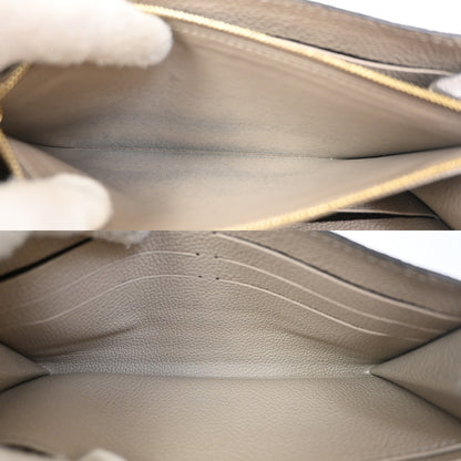 Louis Vuitton Portefeuille Sarah Wallet Monogram Empreinte, BEIGE, LEATHER, Wallets