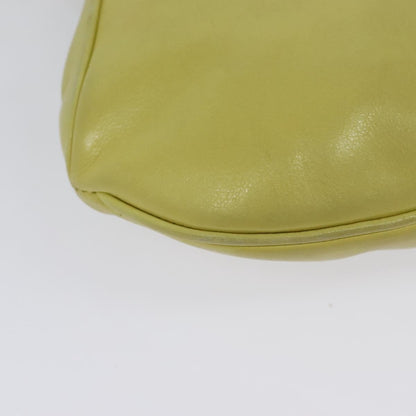 Celine Flap Shoulder Bag Leather, YELLOW, LEATHER, Shoulder bag