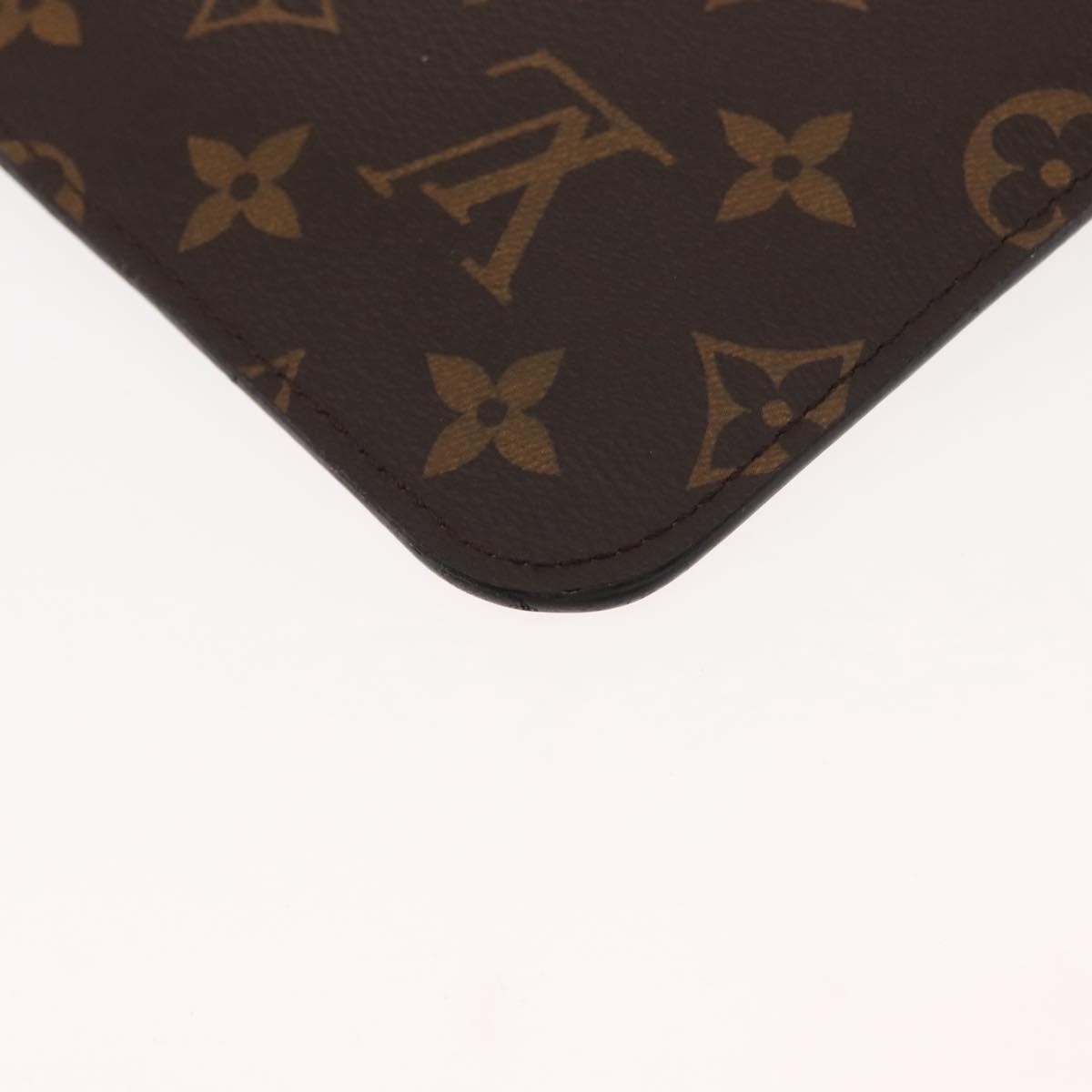 Louis Vuitton Neverfull Pochette Monogram Canvas, BROWN, CANVAS, Clutche & pouche