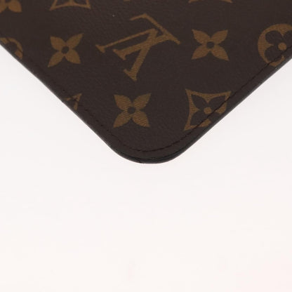 Louis Vuitton Neverfull Pochette Monogram Canvas, BROWN, CANVAS, Clutche & pouche