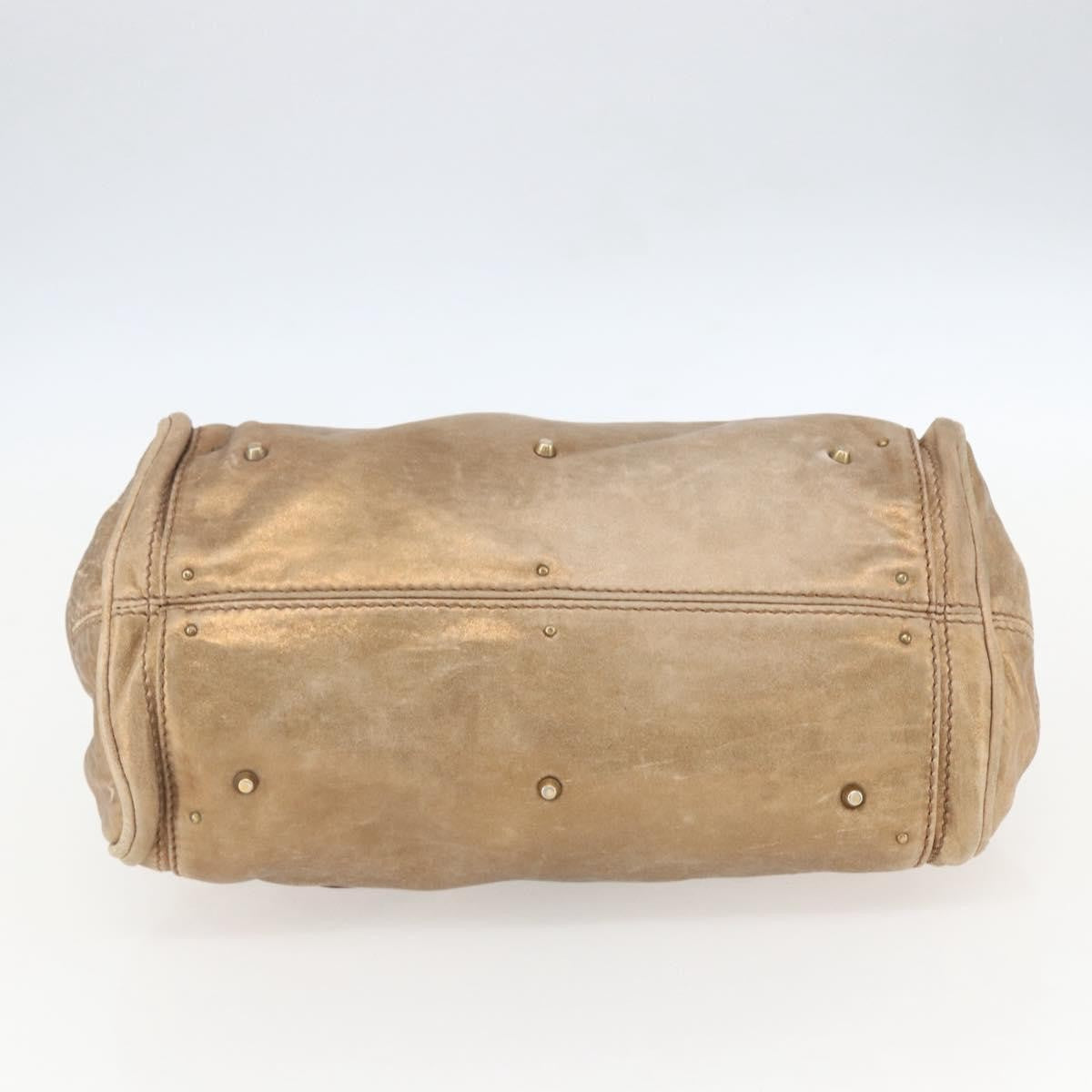 Chloe Pure Paddington Satchel Leather, GOLD, LEATHER, Handbag