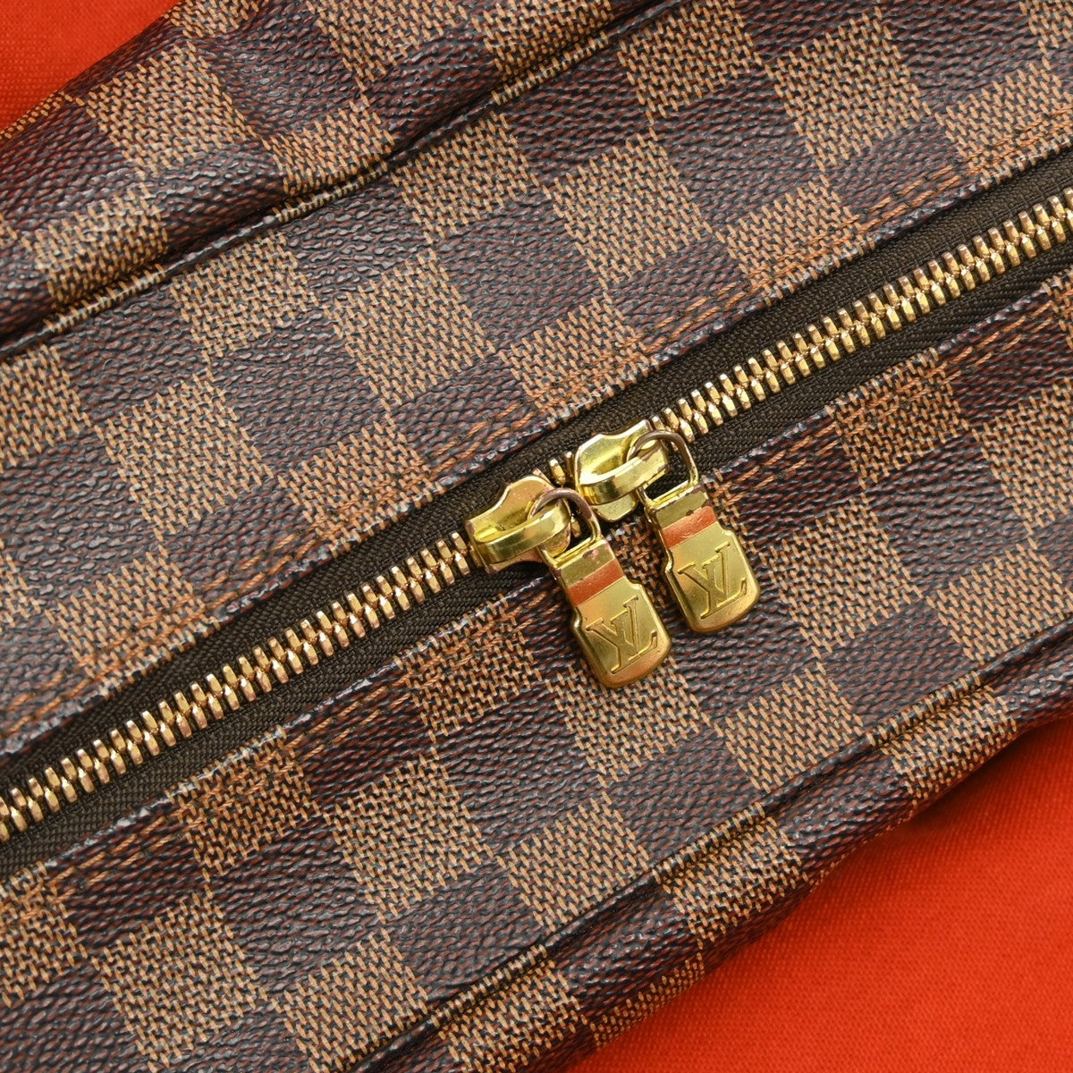 Louis Vuitton Naviglio Handbag Damier, BROWN, CANVAS, Shoulder bag