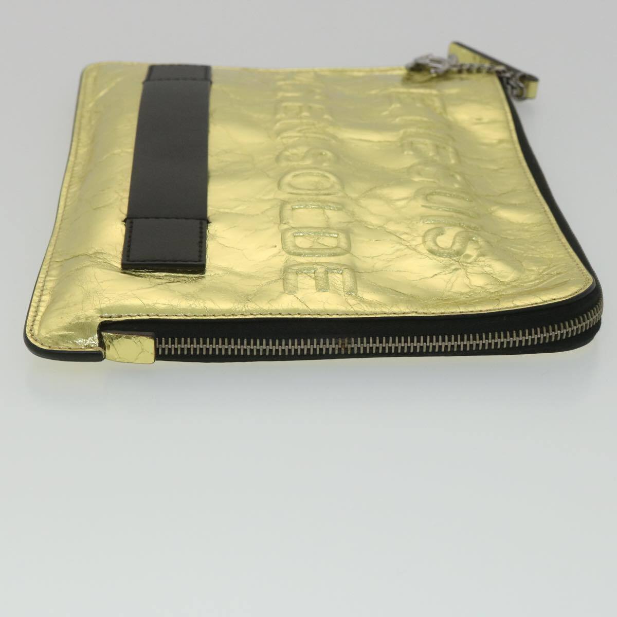 Chanel Je ne suis pas en solde Leather, GOLD, LEATHER, Handbag