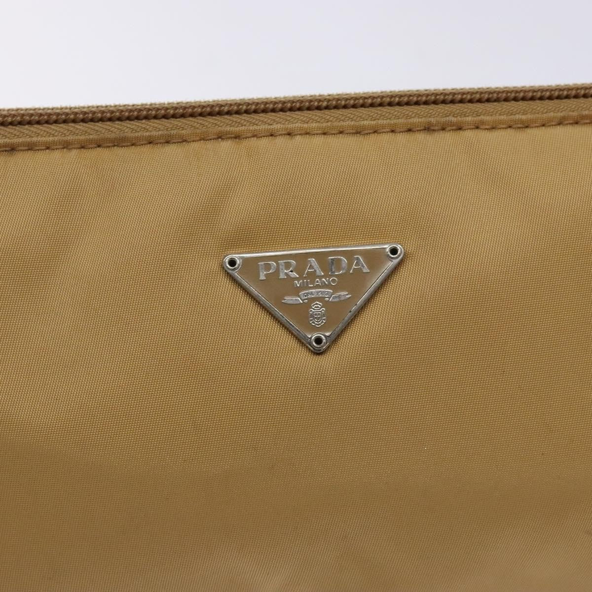 Prada Pochette Shoulder Bag Tessuto, BEIGE, NYLON, Clutche & pouche