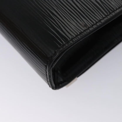 Louis Vuitton Sevigne Clutch Electric Epi Leather, BLACK, LEATHER, Shoulder bag