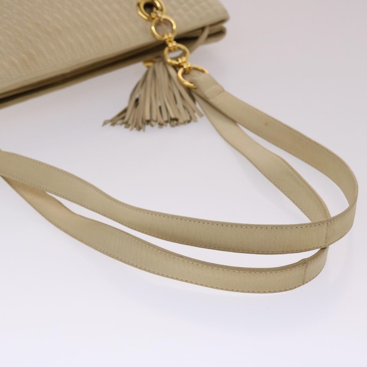 Bally Vintage Shoulder Bag Leather, BEIGE, LEATHER, Shoulder bag