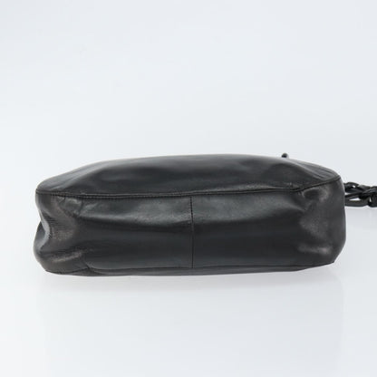Prada Vintage Shoulder Bag Leather, BLACK, LEATHER, Shoulder bag