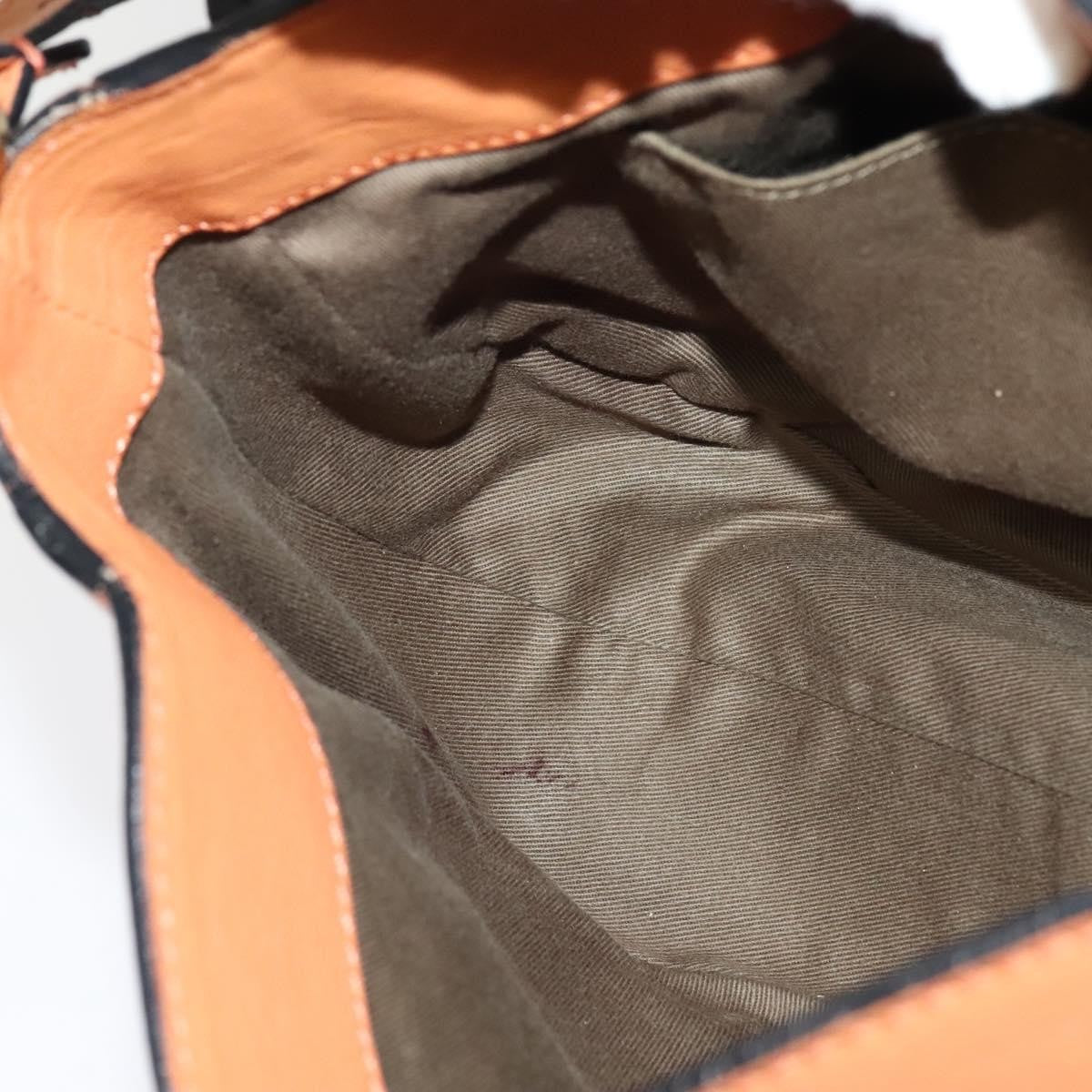 Chloe Elsie Shoulder Bag Perforated Leather, ORANGE, LEATHER, Shoulder bag