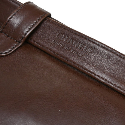 Chanel Vintage Front Pocket Waist Bag Leather, Brown, Leather, Clutch