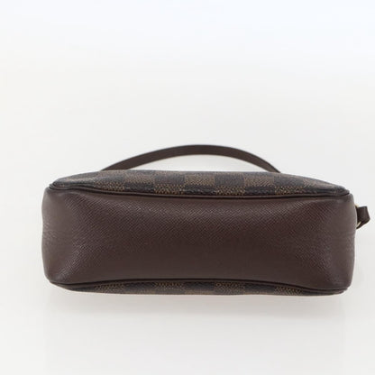 Louis Vuitton Trousse Make Up Bag Damier Canvas, BROWN, CANVAS, Clutche & pouche